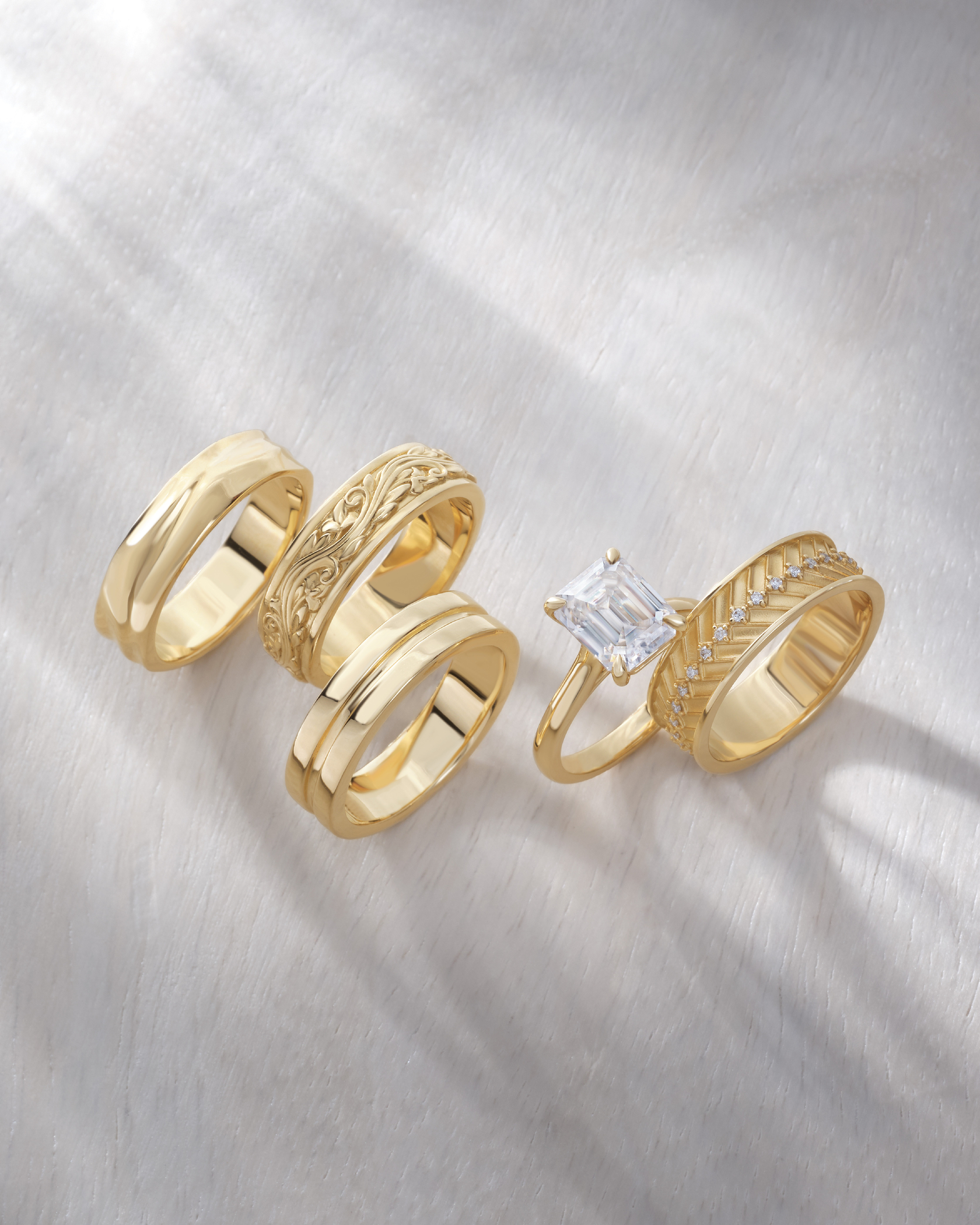 Custom diamond rings designed through CAD