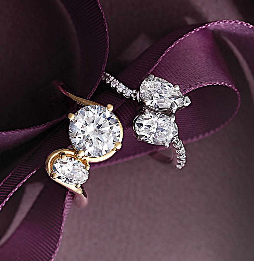 Toi et Moi engagement rings